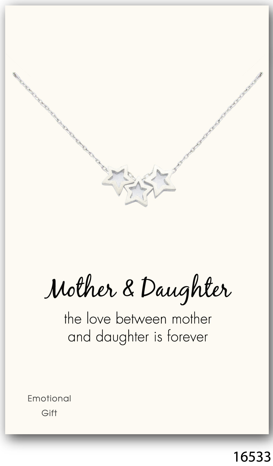 Mother\'s and daughter\'s stars silver pendant